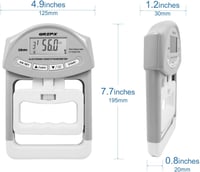 GRIPX Digitális Kézerő Mérő Dinamométer Szürke 90kg Kapacitás Elektronikus Markolat Erősség Teszter Fitness Edzés 2