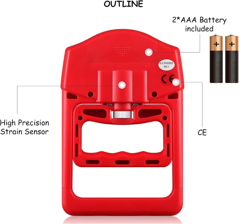 GRIPX Digitális Kézierő Mérő 90 kg Kapacitás Automata Detektálás