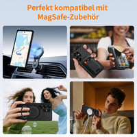 Gritup Samsung Galaxy S25 Ultra MagSafe tok - dupla rétegű, kitámasztóval, fekete 7