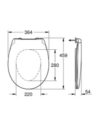 GROHE Bau Ceramic WC-ülőke lecsapódásgátlóval, Alpesi Fehér, 39492000 3