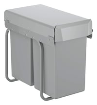 Sistem de sortare a deșeurilor de bucătărie GROHE Blue 40855000, 2x15L, compartiment dublu, montare pe bază, pentru ușă de 30 cm, gri 4