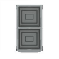 Sistem de sortare a deșeurilor de bucătărie GROHE Blue 40855000, 2x15L, compartiment dublu, montare pe bază, pentru ușă de 30 cm, gri 3