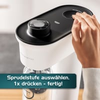 Výrobník sódy GROHE Blue Fizz Advanced čierny, s indikátorom hladiny CO2, 3 úrovňami sýtenia, 850 ml fľašou bez obsahu BPA, nabíjaním cez USB-C, 31947K00 6