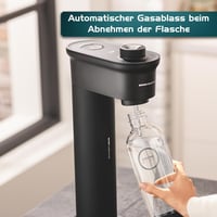 Výrobník sódy GROHE Blue Fizz Advanced čierny, s indikátorom hladiny CO2, 3 úrovňami sýtenia, 850 ml fľašou bez obsahu BPA, nabíjaním cez USB-C, 31947K00 7