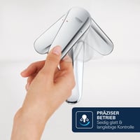 GROHE Dice 1018920000 magasított mosdócsap vízmegtakarító, 27 cm, felugró lefolyóval, 3 az 1-ben szerszámmal, egyszerű telepítés, króm 8