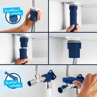 GROHE Dice 1018920000 magasított mosdócsap vízmegtakarító, 27 cm, felugró lefolyóval, 3 az 1-ben szerszámmal, egyszerű telepítés, króm 6