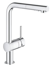 GROHE Minta 30274000 Kuchynská batéria s vyťahovacou spŕškou, s prepínaním 2 druhov prúdov, výpusť v tvare L, jednootvorová montáž, chróm 2