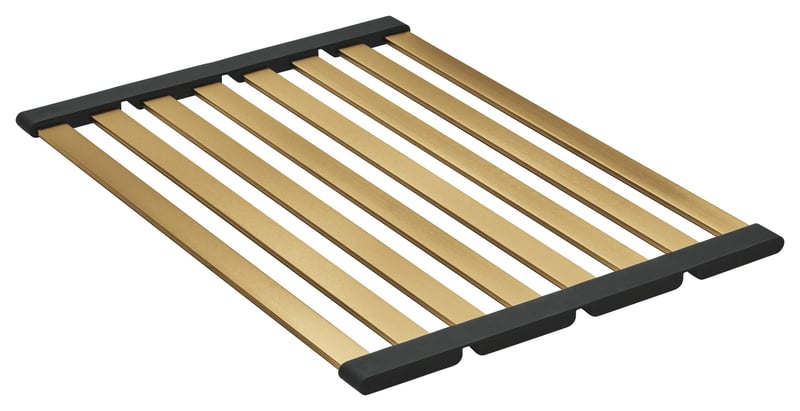 Multifunkčný odkvapkávač na riad GROHE – brúsená farba Cool Sunrise, 450x348 mm, nehrdzavejúca oceľ, vhodný do umývačky riadu