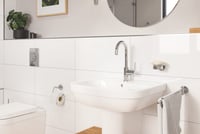 Suport dublu pentru prosoape GROHE Start 41183000 pentru 2 prosoape mari de mâini, 44 cm, pivotant, fixare mascată, cu șuruburi și dibluri, crom 3