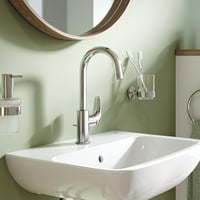 Baterie lavoar înaltă GROHE Swift 24330001, economisire apă, 31 cm, crom, cu ventil pop-up, unealtă 3 în 1, instalare ușoară 2