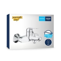 Baterie cadă GROHE Swift 24335001 cu set de instalare, divertor automat, supapă de reținere integrată, manetă metalică, racorduri S, crom 5