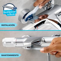 Baterie cadă GROHE Swift 24335001 cu set de instalare, divertor automat, supapă de reținere integrată, manetă metalică, racorduri S, crom 4