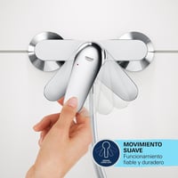 Baterie cadă GROHE Swift 24335001 cu set de instalare, divertor automat, supapă de reținere integrată, manetă metalică, racorduri S, crom 3