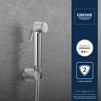 Set bideu WC GROHE Tempesta – Pară de duș cu 1 jet, furtun 1,25 m, suport de perete, crom 2