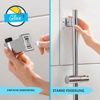 GROHE Vitalio 110 26398001 Úsporná sprchová súprava 8 l/min, 2 druhy prúdu, 1,75 m hadica, 60 cm sprchová tyč, montáž lepením alebo vŕtaním, hranatá, chróm 4