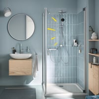 GROHE Vitalio 250 set za tuširanje bez armature, štednja vode, 8 l/min, nadglavni tuš, 2 vrste mlaza, 104 cm tuš šipka, okrugli, krom, 269890 2