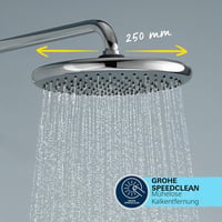GROHE Vitalio 250 set za tuširanje bez armature, štednja vode, 8 l/min, nadglavni tuš, 2 vrste mlaza, 104 cm tuš šipka, okrugli, krom, 269890 5