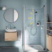 Sprchová súprava GROHE Vitalio Comfort 110 s 3-prúdovou ručnou sprchou, sprchová tyč 90 cm, hadica 1,75 m, úspora vody, možnosť lepenia alebo vŕtania, chróm, 26932001 2