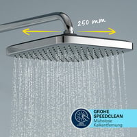 GROHE Vitalio Comfort 250 Flex zuhanyszett átváltóval, 2 sugártípus, vízmegtakarító, 74 cm zuhanyoszlop, négyzetes, króm, 26698001 7