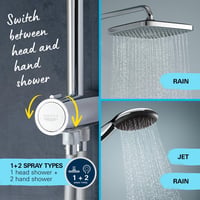 Sprchová súprava GROHE Vitalio Comfort 250 Flex bez batérie, so štvorcovou hlavovou sprchou 25 cm, ručnou sprchou 11 cm a sprchovou tyčou 104 cm 4