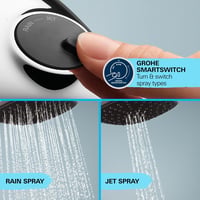 Sprchová súprava GROHE Vitalio Comfort 250 Flex bez batérie, so štvorcovou hlavovou sprchou 25 cm, ručnou sprchou 11 cm a sprchovou tyčou 104 cm 6