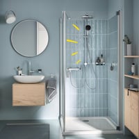 Sprchová súprava GROHE Vitalio Comfort 250 Flex bez batérie, so štvorcovou hlavovou sprchou 25 cm, ručnou sprchou 11 cm a sprchovou tyčou 104 cm 8