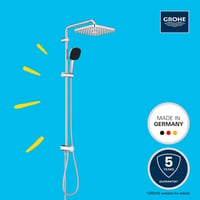 Sprchová súprava GROHE Vitalio Comfort 250 Flex bez batérie, so štvorcovou hlavovou sprchou 25 cm, ručnou sprchou 11 cm a sprchovou tyčou 104 cm 2