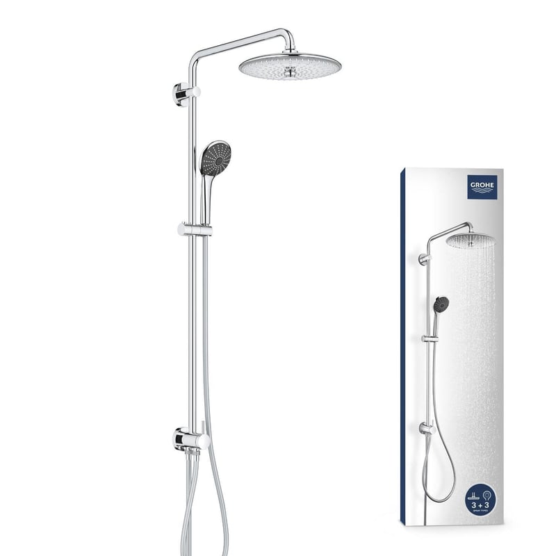 GROHE Vitalio Joy 260 zuhanyszett 27357002 meglévő csaptelephez, 3 sugárirány, vízmegtakarító 8 l/perc, króm