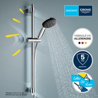 Sprchová súprava GROHE Vitalio Start 110 – ručná sprcha s 2 funkciami, 60 cm sprchová tyč, 1,75 m hadica, možnosť lepenia alebo skrutkovania, chróm, 26951001 5