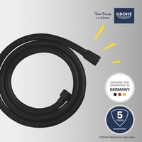 Furtun de duș GROHE Vitalioflex Trend 1,50 m - flexibil, anti-îndoire, negru, fără garnitură de etanșare, conexiune universală 2