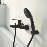 Furtun de duș GROHE Vitalioflex Trend 1,50 m - flexibil, anti-îndoire, negru, fără garnitură de etanșare, conexiune universală 8