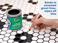 Groutin Csempefugafesték 125ml - Fekete Fugafelújító Festék Csempék Közötti Fugák Javításához és Színezéséhez 2