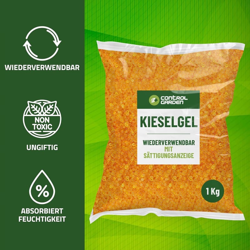 GROWMANIA.ES Szilika gél narancssárga 1 kg | Nedvességabszorbens újrahasználható