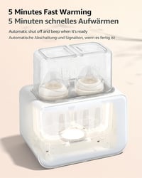 Încălzitor și sterilizator rapid de biberoane 8 în 1 GROWNSY cu afișaj LCD, control al temperaturii și funcție de decongelare, verde 2