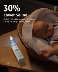 GROWNSY Elektromos Orrszívó Baba 3 Szívóerő Szint Zenével Fénnyel Újratölthető 8
