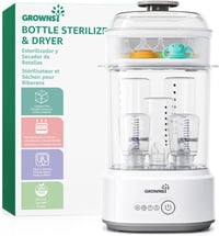 Sterilizator electric compact cu aburi GROWNSY cu funcție de uscare pentru biberoane, suzete și piese de pompă de sân 1