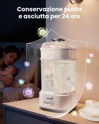 Sterilizator electric compact cu aburi GROWNSY cu funcție de uscare pentru biberoane, suzete și piese de pompă de sân 5