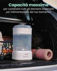Sterilizator electric compact cu aburi GROWNSY cu funcție de uscare pentru biberoane, suzete și piese de pompă de sân 6