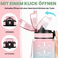 Detská fľaša Grsta 500 ml so slamkou, vhodná aj na sýtené nápoje, nepriepustná, s motivačným nápisom, do školy a na kempovanie 2