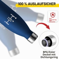 Nerezová fľaša na vodu Grsta 500 ml so slamkou, bez BPA, nepriepustná, dvojstenná vákuovo izolovaná kovová fľaša do školy, na cestovanie, ir 3