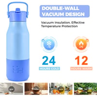 Grsta Rozsdamentes Acél Kulacs 900 ml Szívószállal, BPA-mentes Termosz Palack Kempingezéshez 3