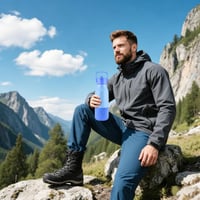 Grsta Rozsdamentes Acél Kulacs 900 ml Szívószállal, BPA-mentes Termosz Palack Kempingezéshez 8