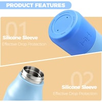 Grsta Rozsdamentes Acél Kulacs 900 ml Szívószállal, BPA-mentes Termosz Palack Kempingezéshez 6