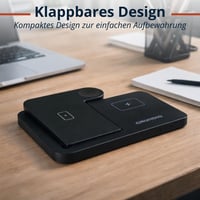 Bezdrôtová nabíjacia stanica Grundig 3 v 1 pre iPhone, Samsung, inteligentné hodinky a slúchadlá – Rýchlonabíjačka Qi – Skladací dizajn 7