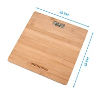 Grundig Bambusz Digitális Személymérleg LCD Kijelzővel 180 kg-ig 3