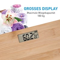 Grundig Bambusz Digitális Személymérleg LCD Kijelzővel 180 kg-ig 6