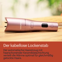 Ondulator automat Grundig EasyCurl HS 6230 – Mov, Fără fir, Înveliș ceramic, LCD, 3 trepte de temperatură, Bucle mari și mici 4