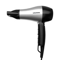 Uscător de păr de voiaj Grundig HD 2200, 1200W, mâner pliabil, 2 trepte de temperatură, utilizare universală, argintiu/negru 2