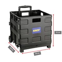 Grundig Kinzo 05703 Sklopiva kolica za kupovinu nosivosti 25 kg, crna, pogodna za kampiranje i kupovinu 3