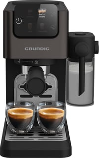 Pákové espresso Grundig KSM 5330 – 1628 W, 15 bar, tmavý nerez, 300 ml nádržka na mlieko, 1,1 l nádržka na vodu, dotykový displej, BrewSense, espresso a cappuccino 8